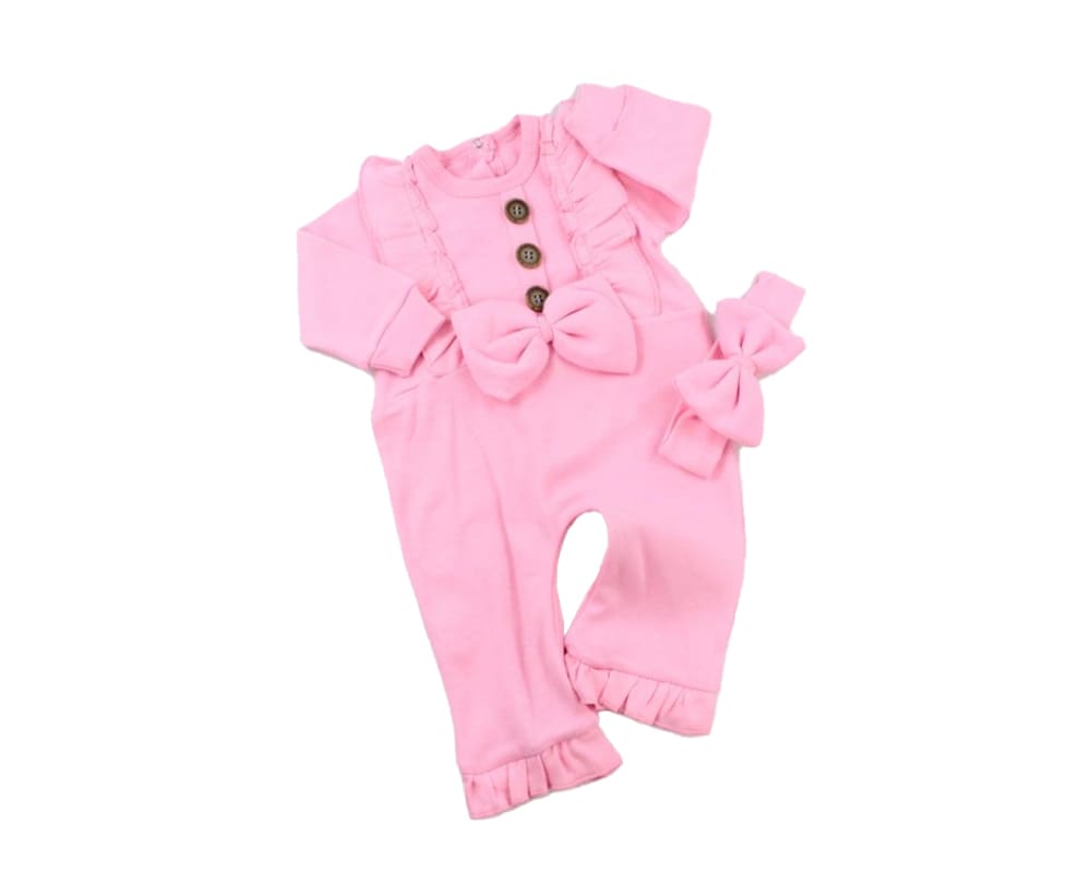 Salopeta bebelusi cu bentita - Roz