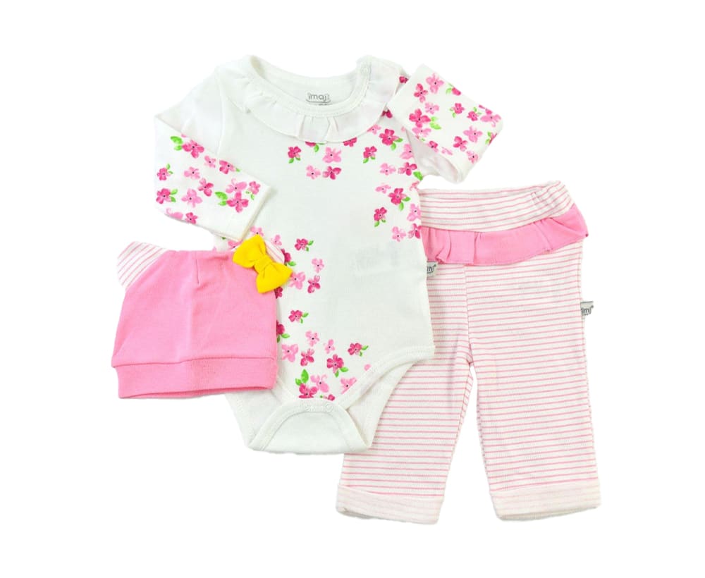 Set hainute bebelusi, fetita - Pink Flowers