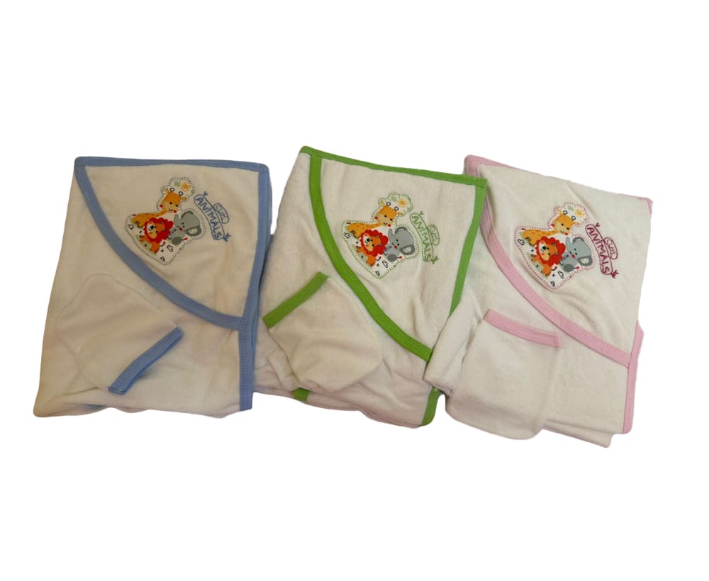 Prosop bebelusi cu gluga + Manusa - Animals