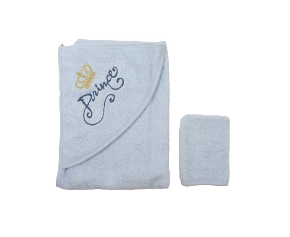 Prosop bebelusi cu gluga + Manusa - Blue Prince