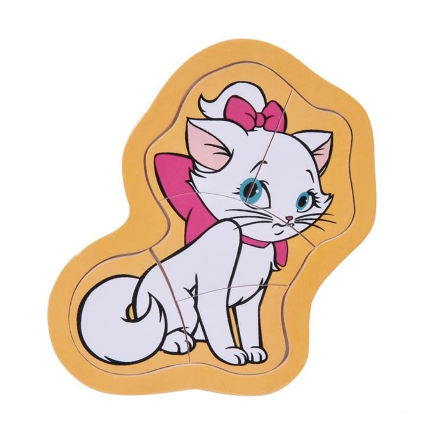 Puzzle 5 piese cu pisicuta, 15x11cm