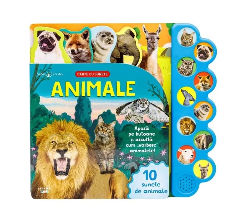 Carte educativa - Bebe Invata Animale, cu sunete