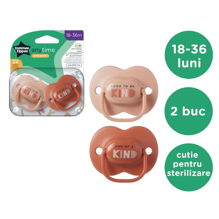 Set 2 suzete ortodontice 18-36 luni, Tommee Tippee Caramiziu