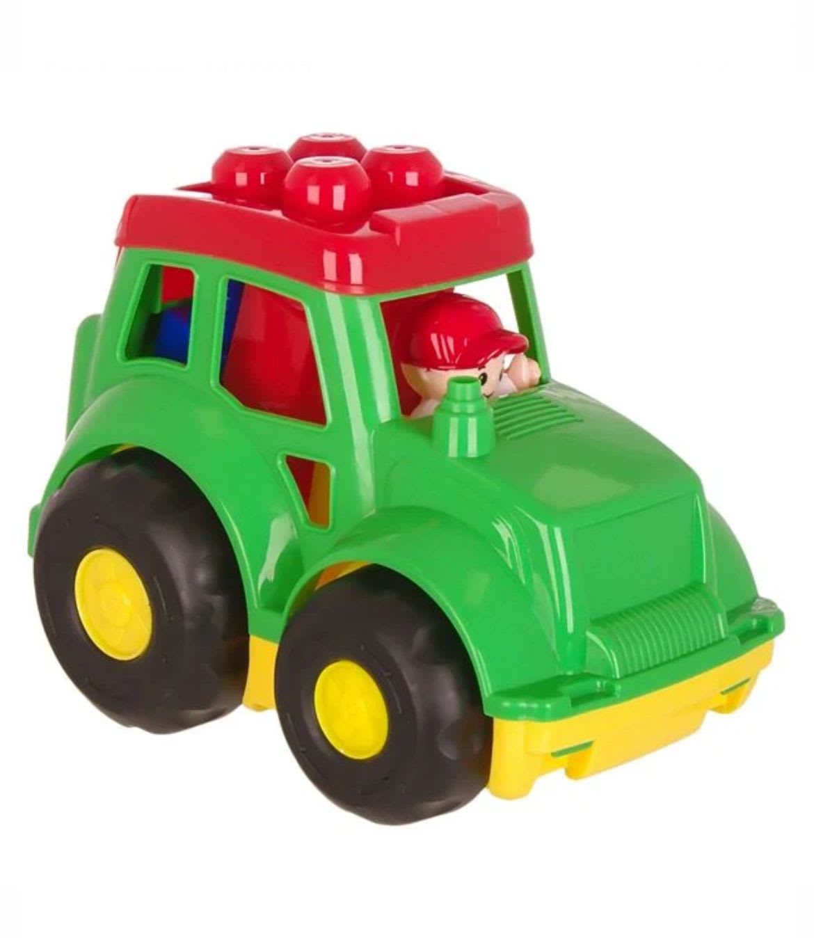 Masinuta de jucarie cu caramizi, 7 piese