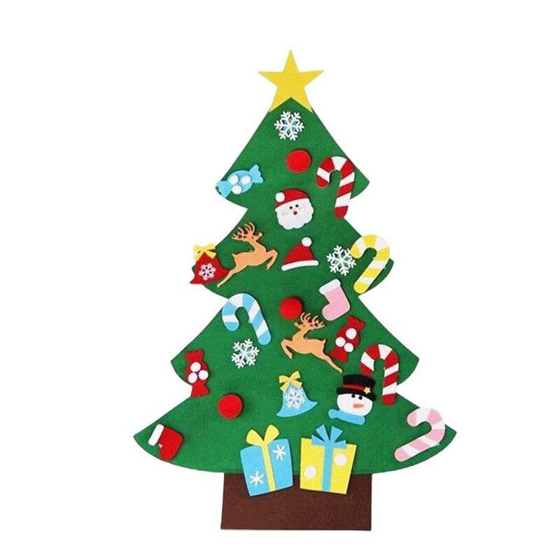 Brad de Craciun, Montessori din fetru cu decoratiuni pentru sarbatori