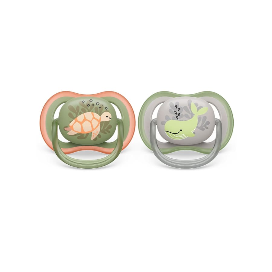 Set suzete Philips Avent Ultra Air 6-18 luni, ortodontice testoasa/balena