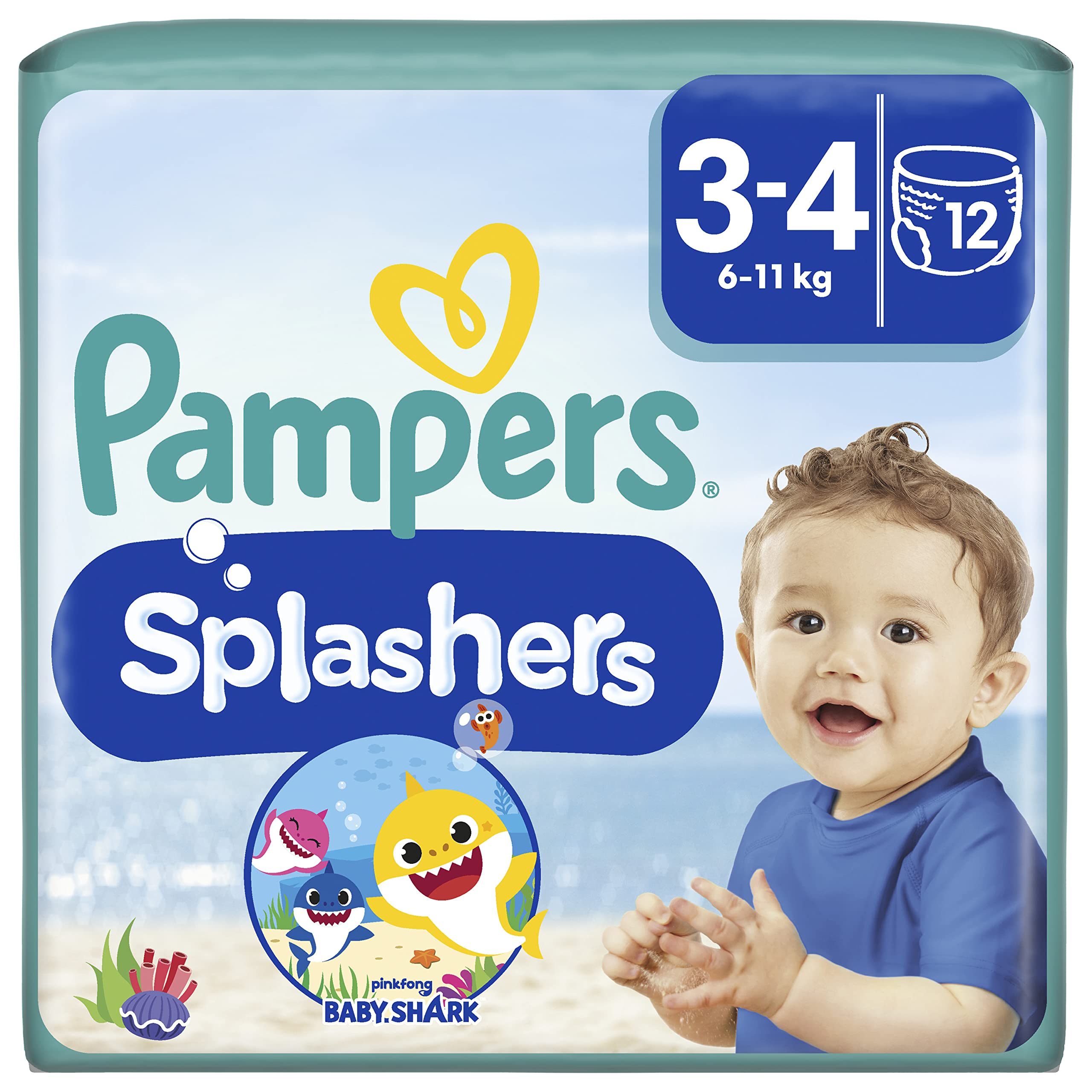 Scutece chilotel pentru apa PAMPERS Splash 6-11kg, nr. 3-4