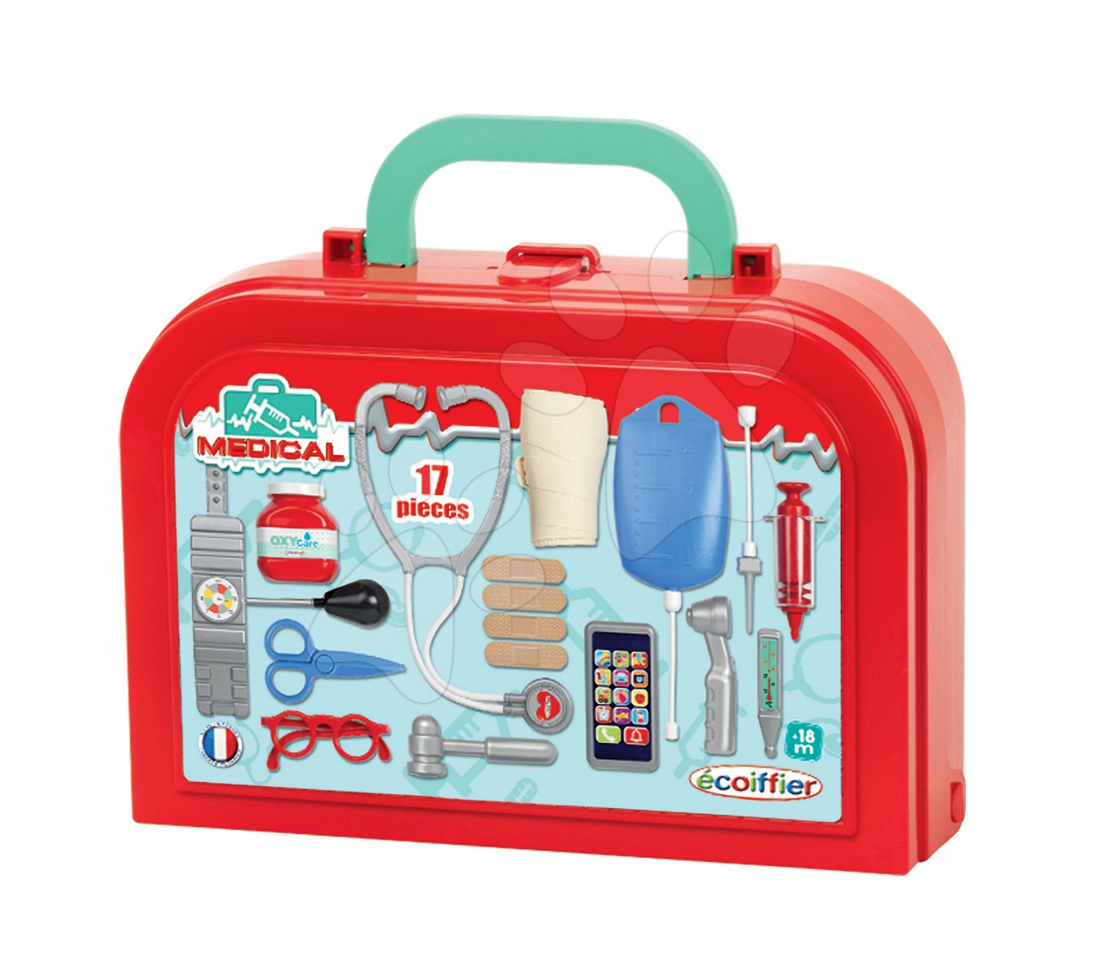 Servieta medicala de jucarie, Ecoiffier, 17 piese