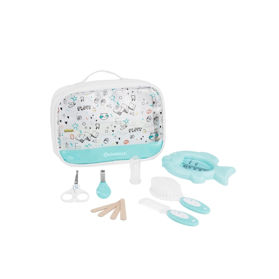 Set de ingrijire pentru bebelusi bleu, 7 piese Badabulle