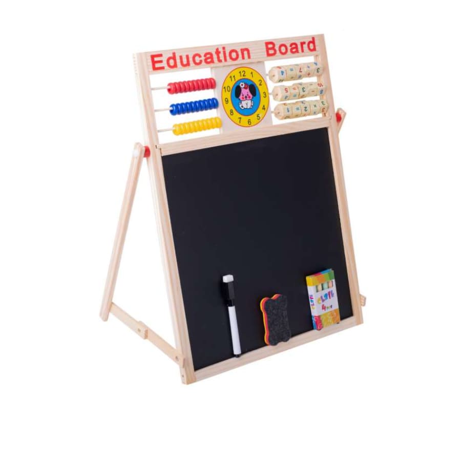 Tabla educativa cu magenti si numaratoare, din lemn