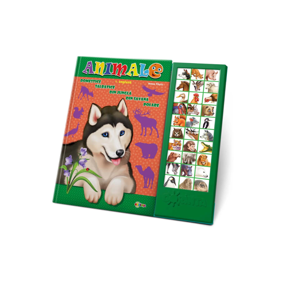 Carte cu sunete - Animale, Romana/Engleza