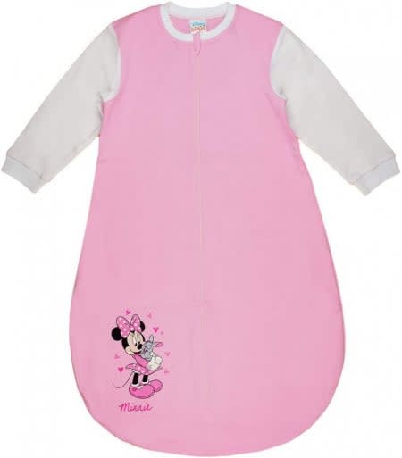 Sac de dormit pentru bebelusi, roz/alb, bumbac, 0-6 luni