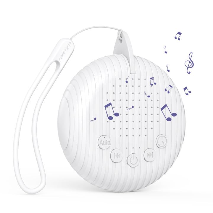 Aparat de sunete albe pentru somn linistit, portabil, model rotund