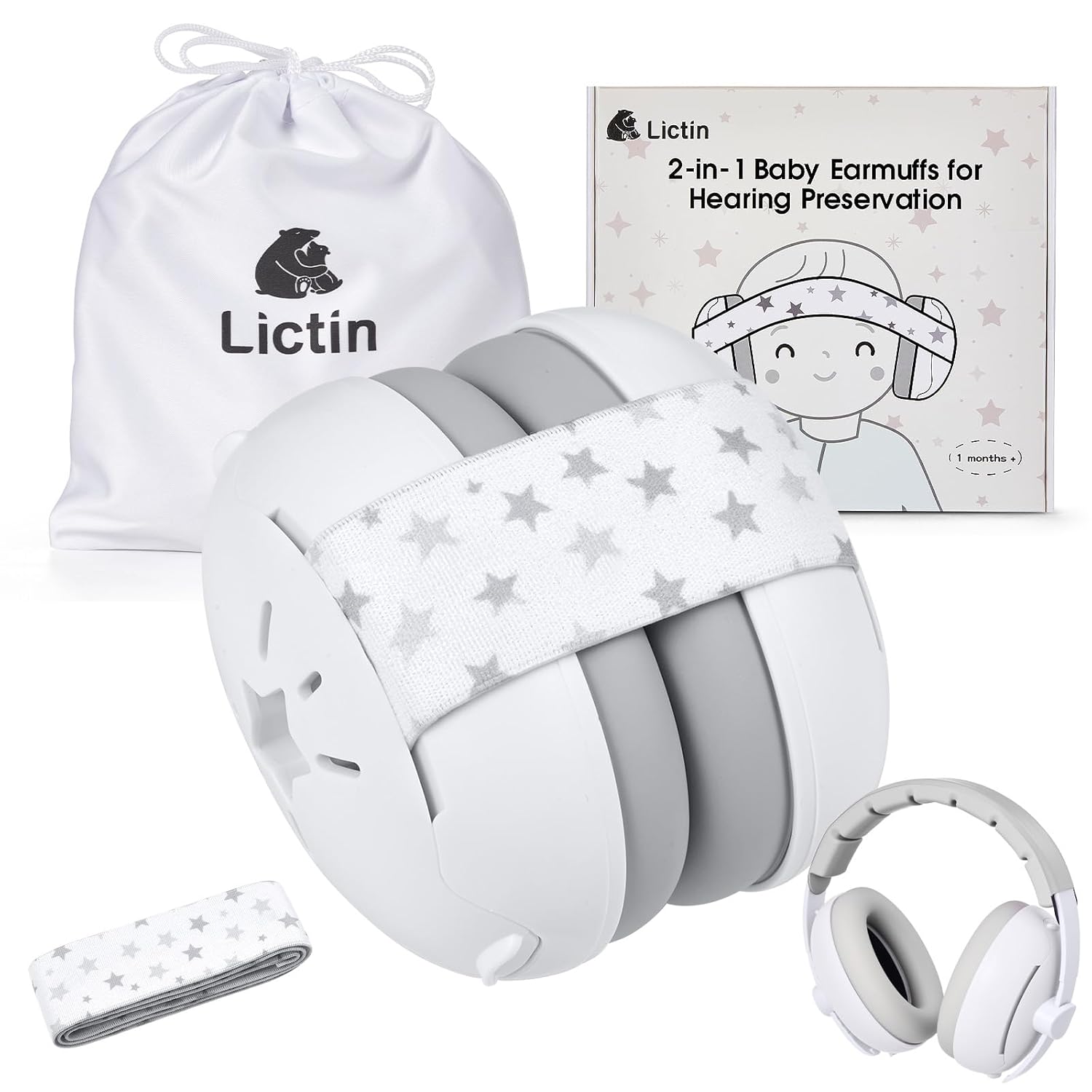 Casti antifonice bebelusi cu bentita ajustabila