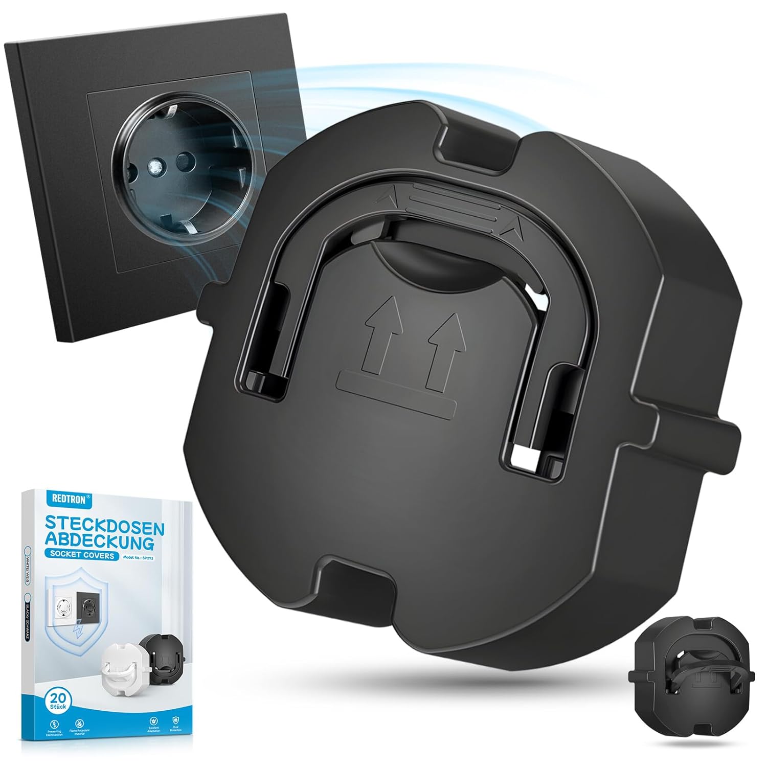 REDTRON Protectii Prize Copii, Set 20 bucati, Negru