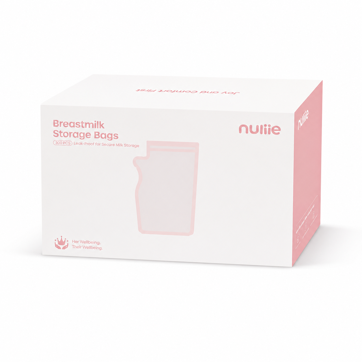 Pungi lapte matern Nuliie 120 bucati, fara BPA, 250 ml