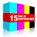 Image du produit pour Pack 15 cartouches compatibles Epson T0445 - C13T04454010 - noir x 6, cyan x 3, magenta x 3, jaune x 3 - XL