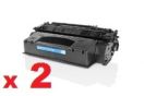 Image du produit pour Pack 2 toners compatibles HP 53X (Q7553X) - noir