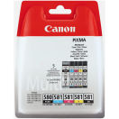 Image du produit pour Canon 2078C005 - 580/581CMYK Cartouche d'encre multi pack Bk,C,M,Y 1x 200/1505/256/237/257 Pg UE5 pour Canon Pixma TS 6150/8150