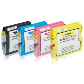 Image du produit pour Pack 4X cartouche compatible Brother LC-1000 VAL - CMYK - 1600 pages