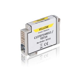 Image du produit pour Cartouche compatible Epson C13T07144011 / T0714  -  jaune - 500 pages