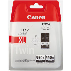 Image du produit pour Canon 6431B005 - PGI-550 PGBKXL Cartouche d'encre noire pigmentée twin pack