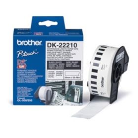 Image du produit pour Brother DK-22210 DirectLabel Étiquettes blanc 29mm x 30,48m pour Brother P-Touch QL/700/800/QL 12-102mm/QL 12-103.6mm