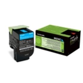 Image du produit pour Original Lexmark 80C2XCE / 802XC Toner cyan