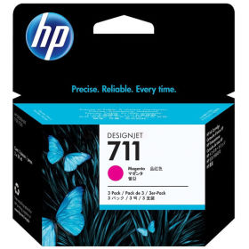 Image du produit pour Pack 3 cartouches HP CZ135A 711 magenta