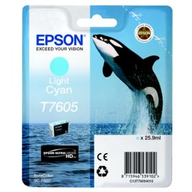 Image du produit pour Cartouche original Epson C13T 76054010 / T7605 - cyan  light - 2400 pages