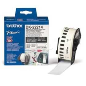Image du produit pour Brother DK-22214 DirectLabel Étiquettes blanc 12mm x 30,48m pour Brother P-Touch QL/700/800/QL 12-102mm/QL 12-103.6mm
