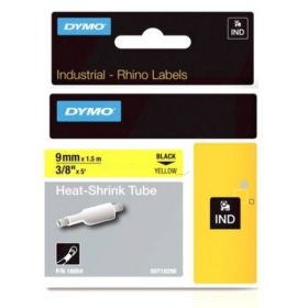 Image du produit pour Dymo 18054 - S0718290 Heat Shrink Tubes noire / jaune 9mm x1,5m pour ILP 219/Rhino 3000/5000/5200/6000/Rhinopro 5000