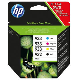 Image du produit pour HP 6ZC71AE - 932/933 Cartouche d'encre multi pack Bk,C,M,Y UE4 pour HP OfficeJet 6100/7510/7610