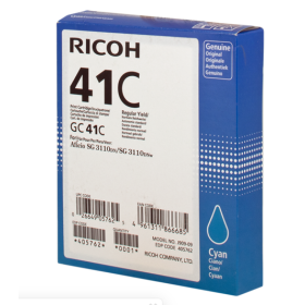 Image du produit pour Ricoh 405762 - GC-41 C Cartouche de gel cyan