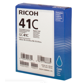 Image du produit pour Cartouche original Ricoh 405762 / GC-41C - Cyan - 2200 pages