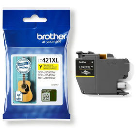 Image du produit pour Cartouche original Brother LC-421XLY - jaune - 500 pages