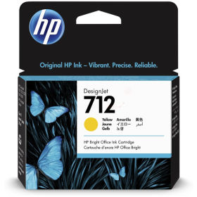 Image du produit pour HP 3ED69A - 712 Cartouche d'encre jaune 29ml pour HP DesignJet T 200