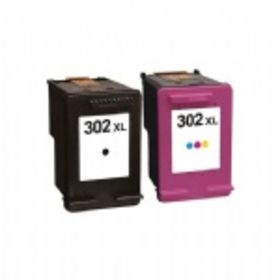 HP 302 - Pack de 2 - noir et 3 couleurs - cartouche d'encre originale  (X4D37AE)