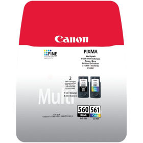 Image du produit pour Canon 3713C006 - PG-560CL561 Cartouche d'encre multi pack noir + couleur 7,5ml + 8,3ml UE2 pour Canon Pixma TS 5350