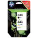 Image du produit pour HP SD449EE - 338+343 Cartouche à tête d'impression multi pack noire + couleur