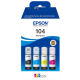 Image du produit pour Epson C13T00P640 - 104 Cartouche d'encre multi pack Bk,C,M,Y 70ml UE4 pour Epson ET-2710