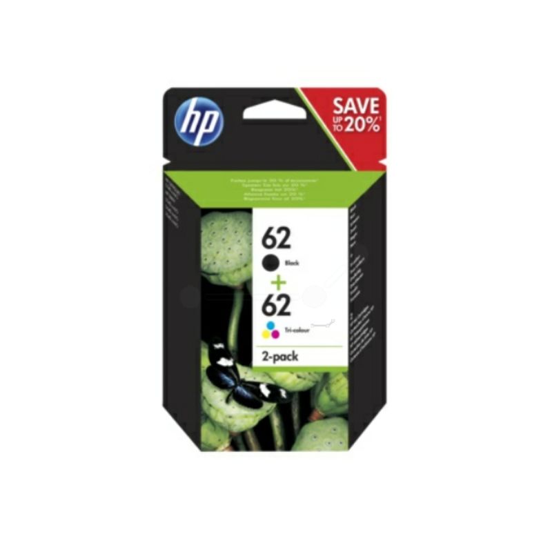 HP N9J71AE - 62 Cartouche à tête d'impression multi pack noire + couleur