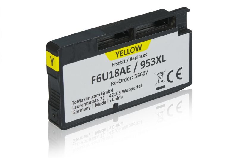 Cartouche compatible HP 953XL - F6U18AE - jaune - XL