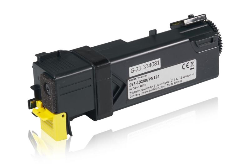 Toner compatible Dell 1320C - 593-10260 - jaune - XL