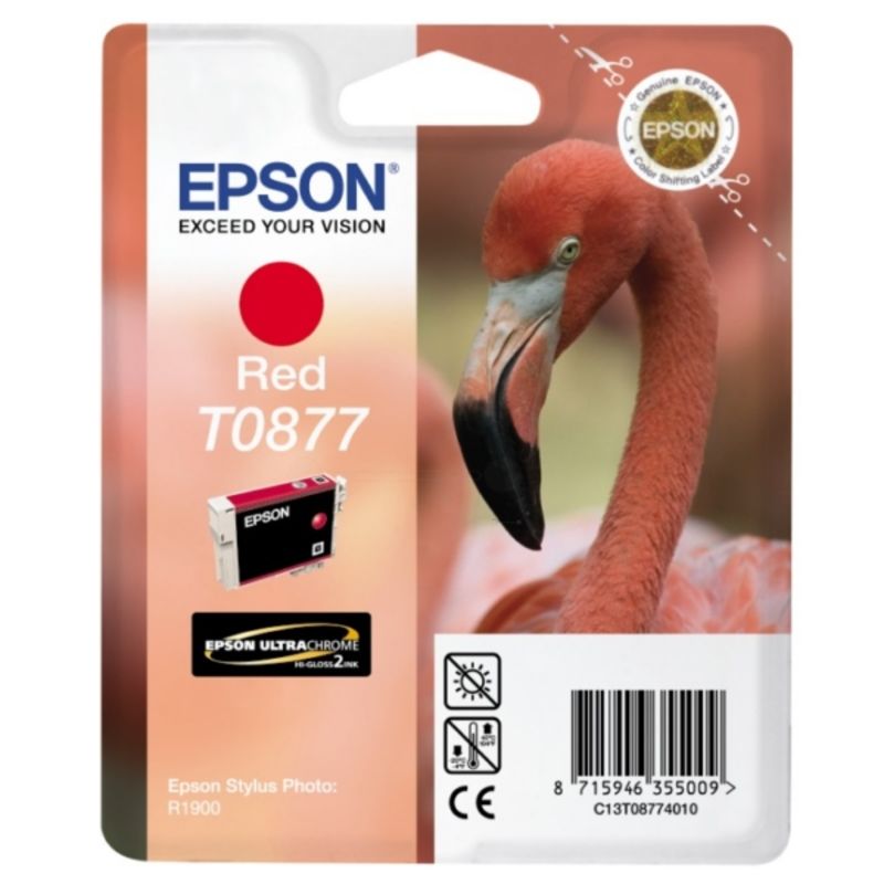 Epson T0877 - C13T08774010 Cartouche d'encre rouge