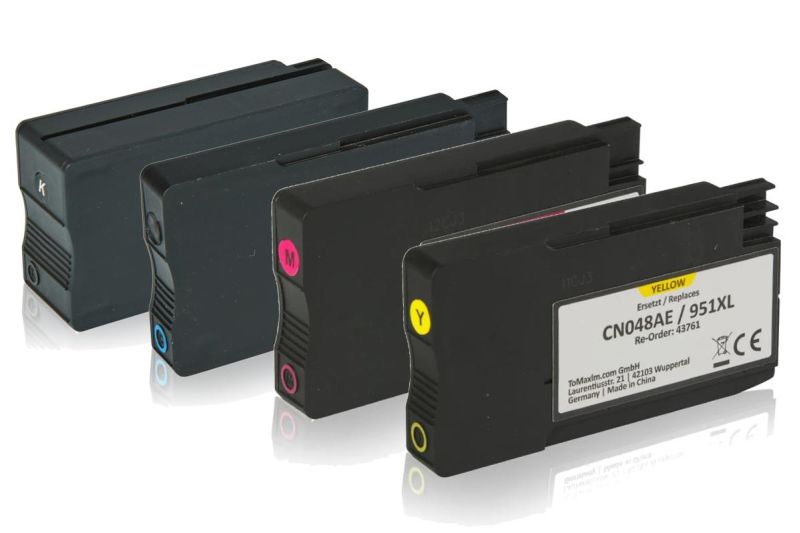 Multipack compatible avec HP C2P43AE / 950XL/951XL contient 4x Cartouche d'encre