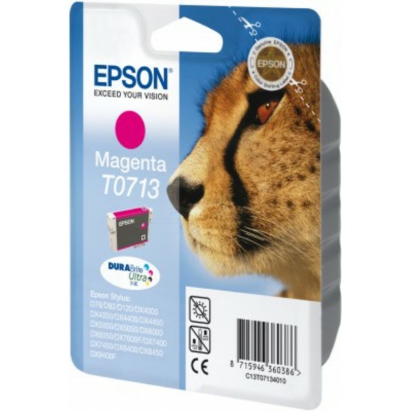 Original Epson C13T07134011 / T0713 Cartouche d'encre magenta