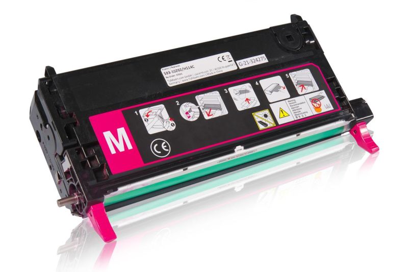 Toner compatible Dell H514C - 593-10292 - magenta - XL