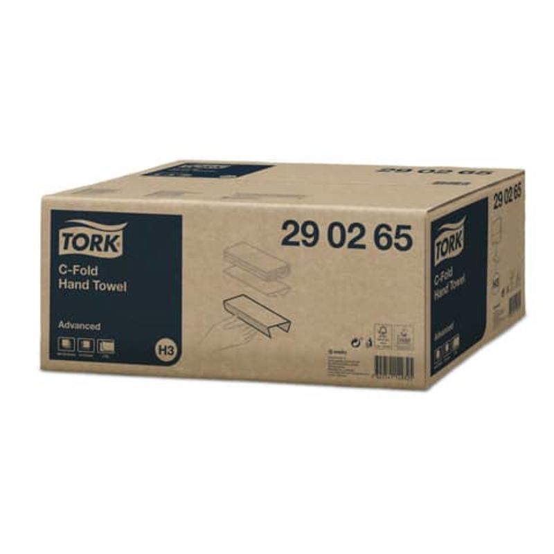 Essuie-mains en papier TORK Advanced, 20x128 feuilles, pliage en C, 2 plis, blanc