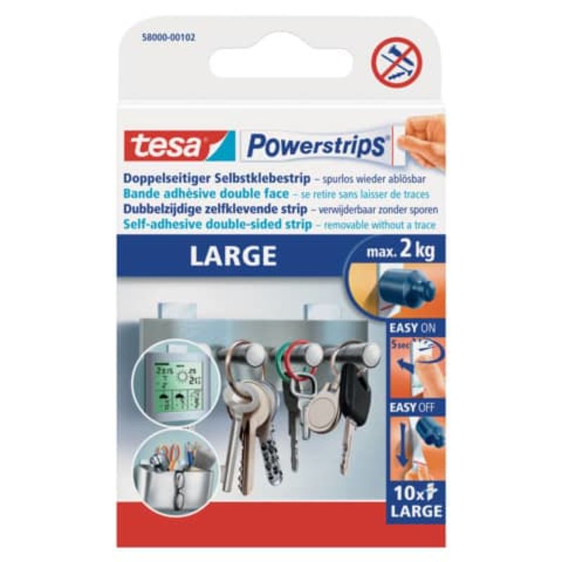 TESA Power Strips large 20x50mm 10 pièces